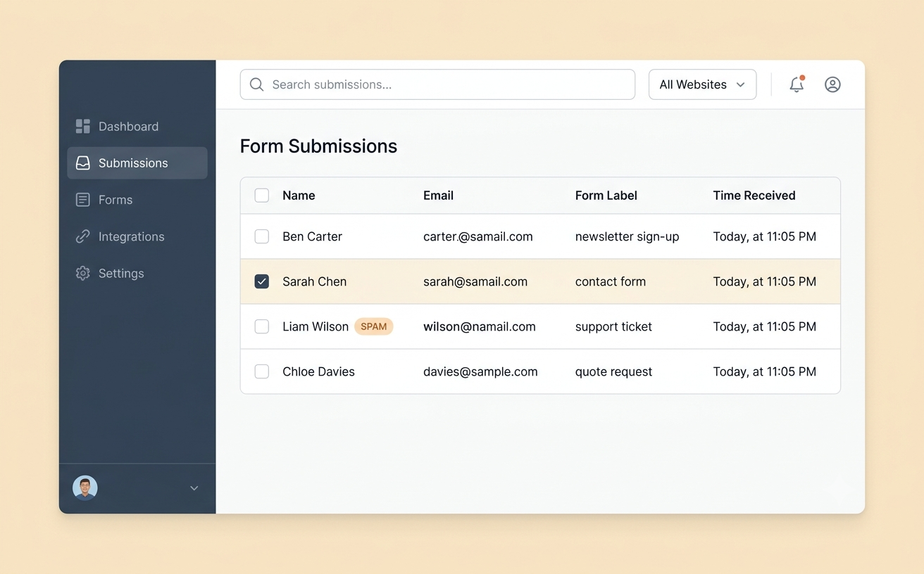 WebForm screenshot