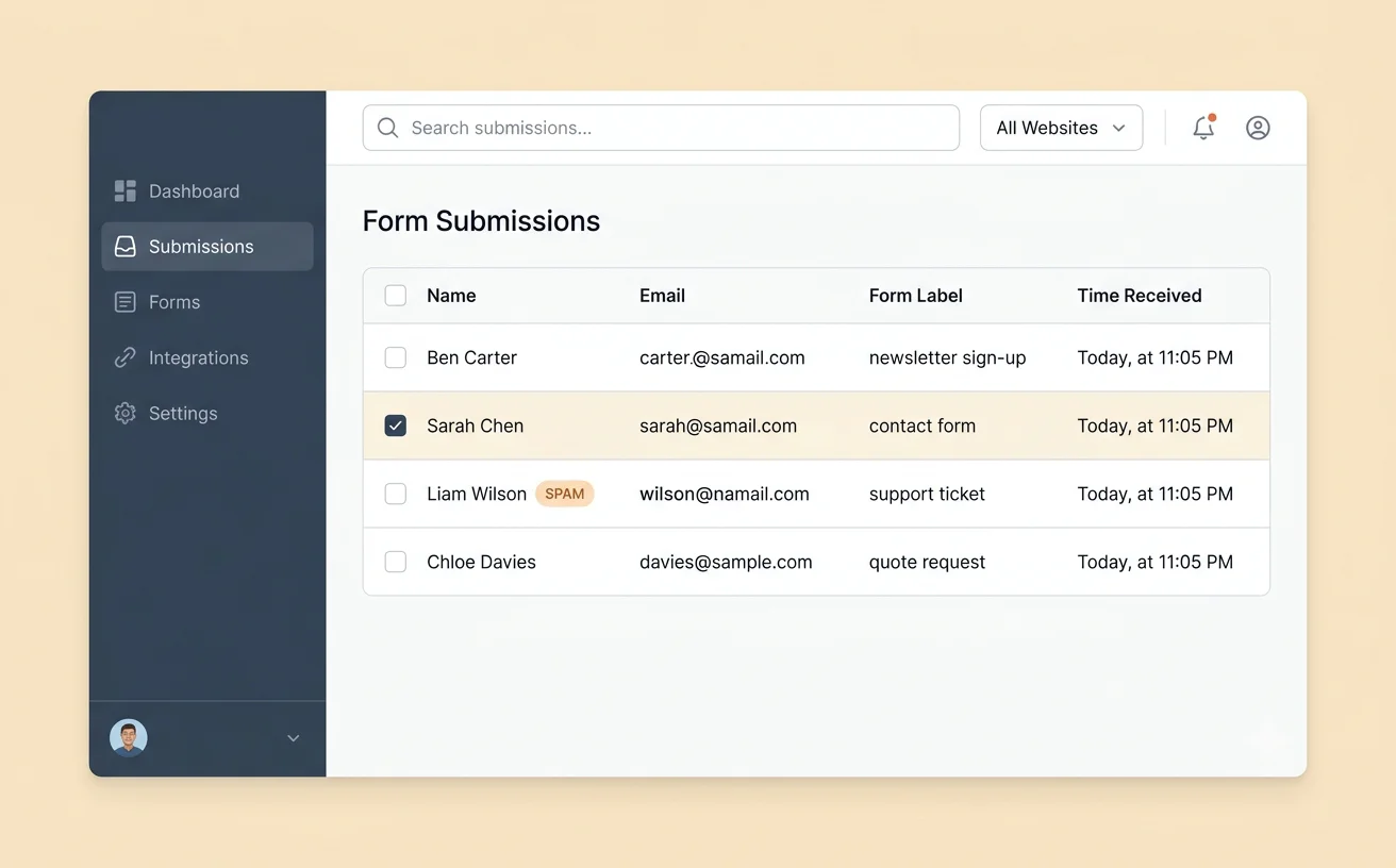 WebForm screenshot